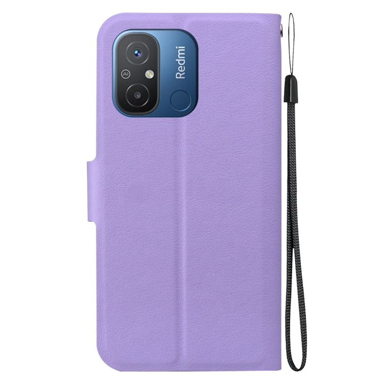 For Redmi 12C / Redmi 11A Ultra-thin Voltage Magnetic Buckle Leather Phone Case