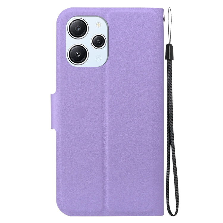 For Redmi 12 4G / 5G / Redmi Note 12R Ultra-thin Voltage Magnetic Buckle Leather Phone Case
