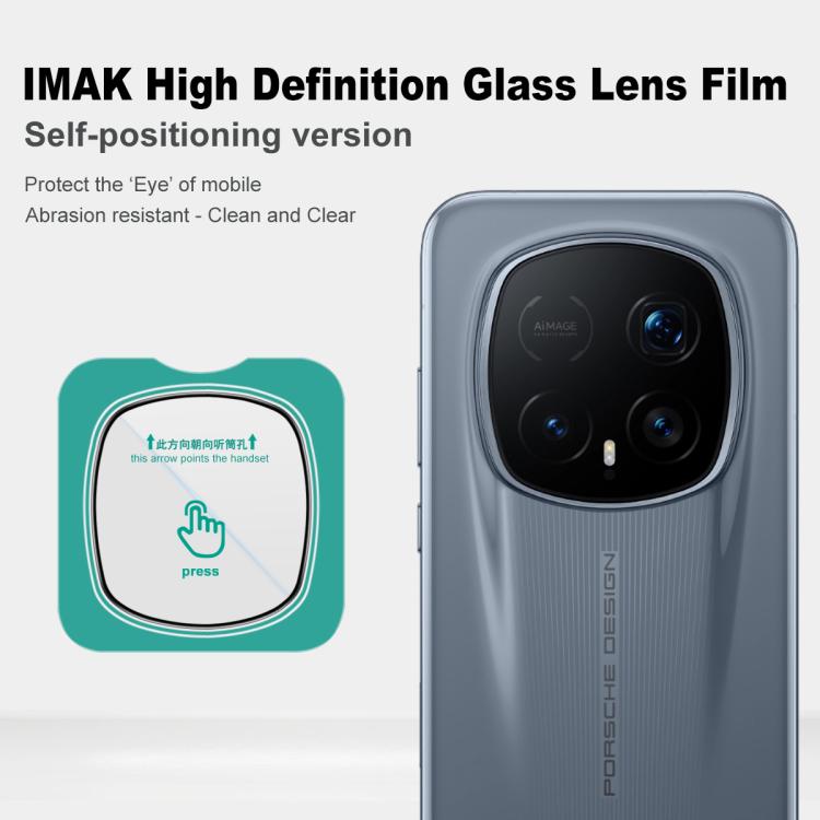 For Honor Magic8 RSR Porsche Design imak HD Glass Rear Camera Lens Film, Self-positioning Version
