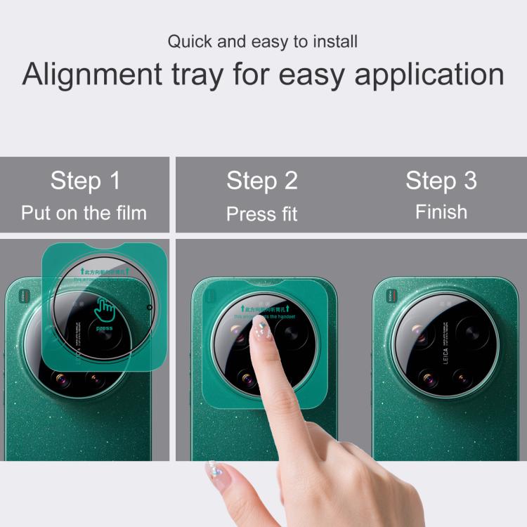 For Xiaomi 17 Ultra 5G imak HD Glass Rear Camera Lens Film, Self-positioning Version