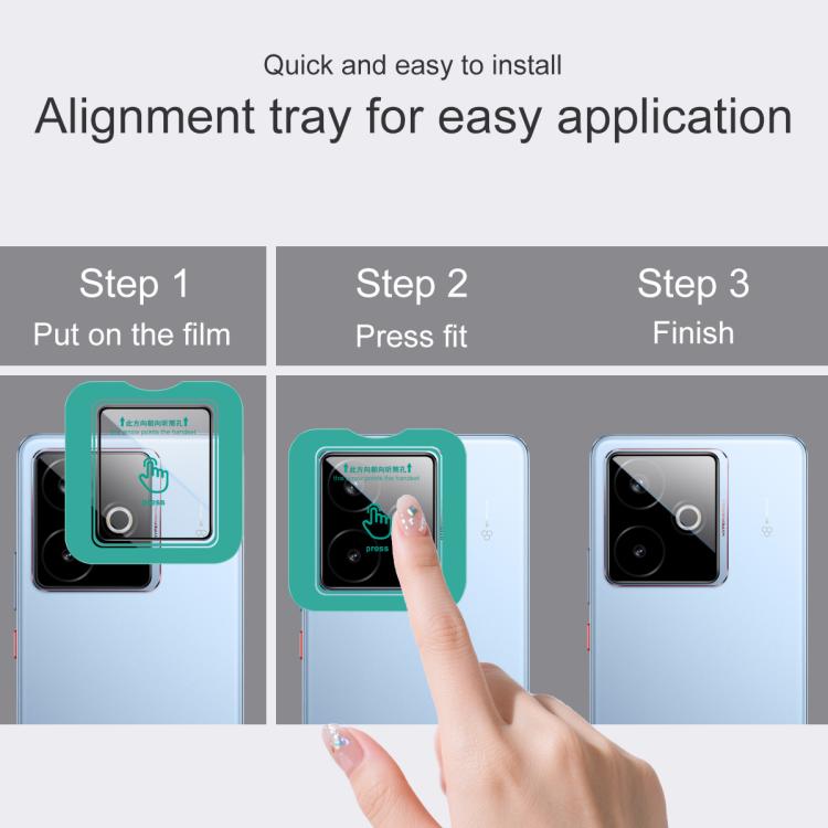 For Realme GT 7 / 7T Global imak HD Glass Rear Camera Lens Film, Self-positioning Version