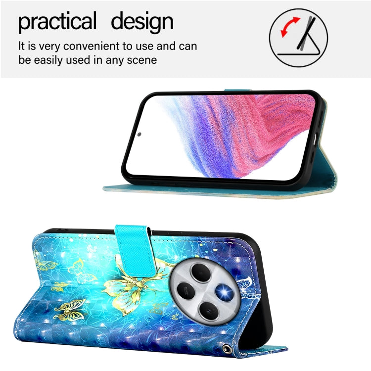 For Redmi 14C 4G 3D Painting Horizontal Flip Leather Phone Case