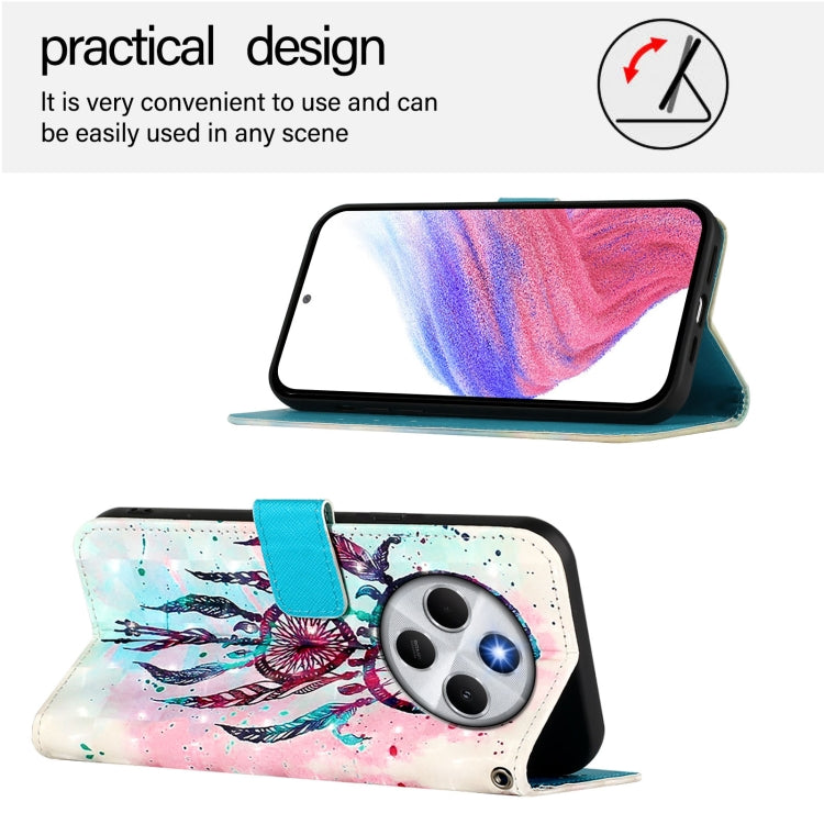 For Redmi 14C 4G 3D Painting Horizontal Flip Leather Phone Case