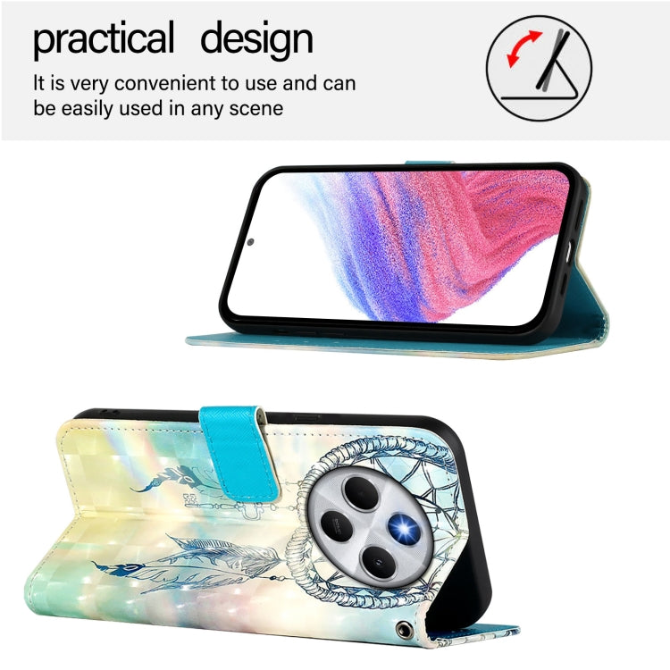 For Redmi 14C 4G 3D Painting Horizontal Flip Leather Phone Case