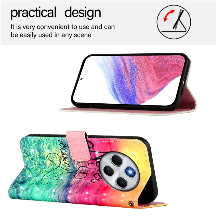 For Redmi 14C 4G 3D Painting Horizontal Flip Leather Phone Case