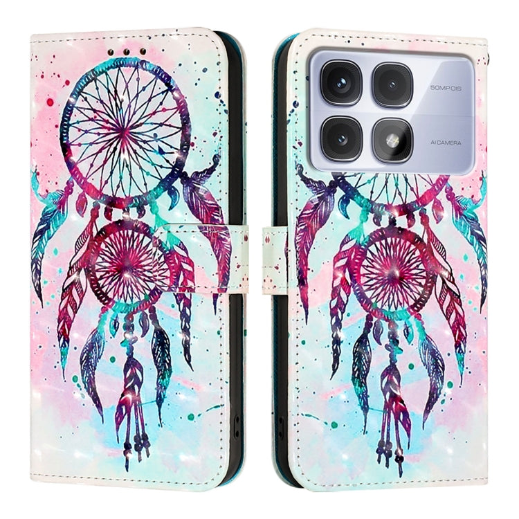 For Redmi K70 Ultra 5G Global 3D Painting Horizontal Flip Leather Phone Case