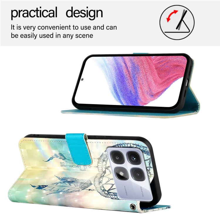 For Redmi K70 Ultra 5G Global 3D Painting Horizontal Flip Leather Phone Case