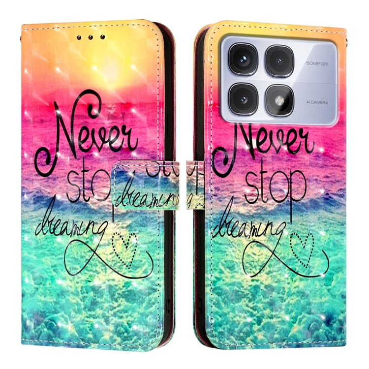 For Redmi K70 Ultra 5G Global 3D Painting Horizontal Flip Leather Phone Case