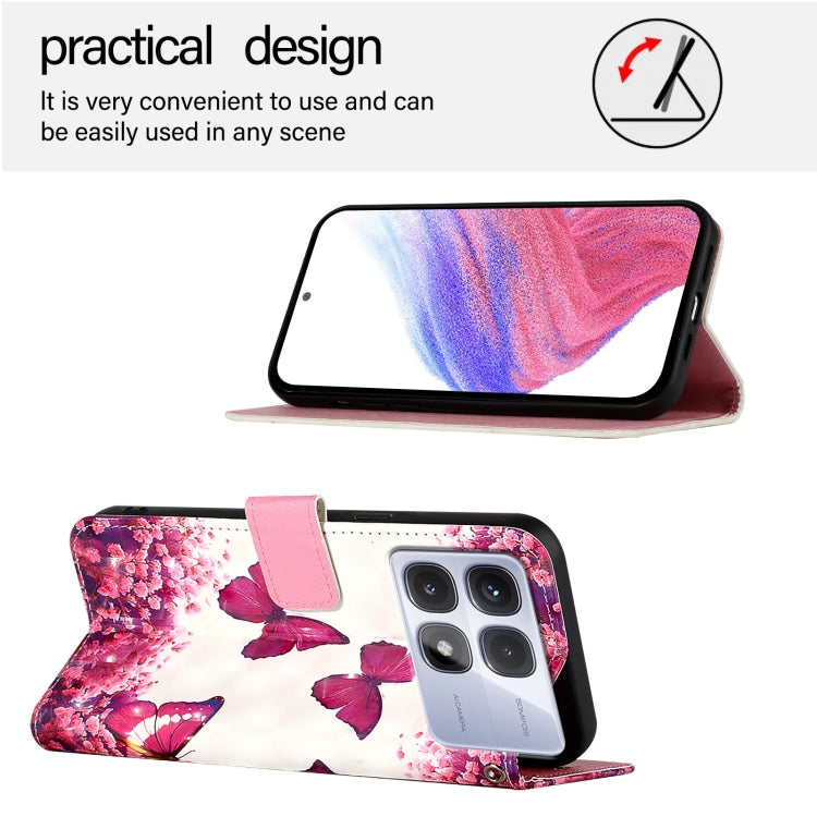 For Redmi K70 Ultra 5G Global 3D Painting Horizontal Flip Leather Phone Case
