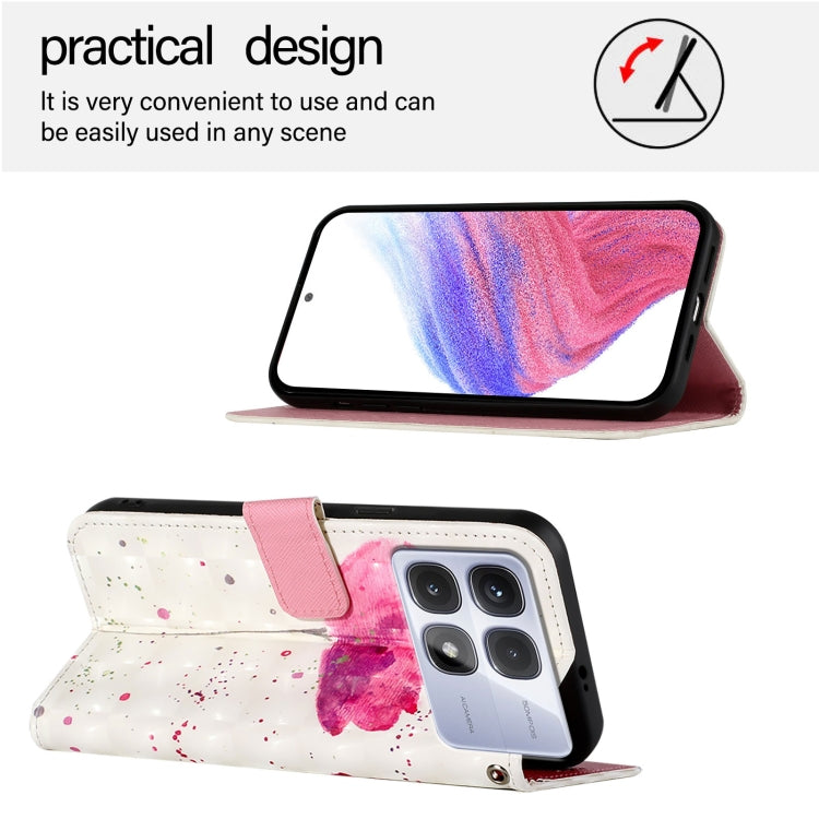 For Redmi K70 Ultra 5G Global 3D Painting Horizontal Flip Leather Phone Case