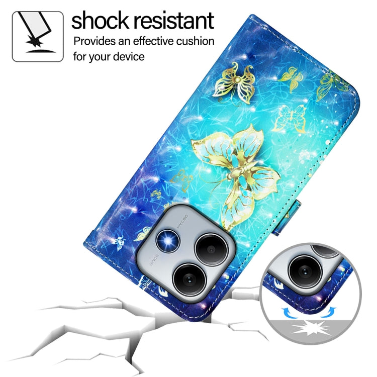 For Redmi Note 14 5G 3D Painting Horizontal Flip Leather Phone Case