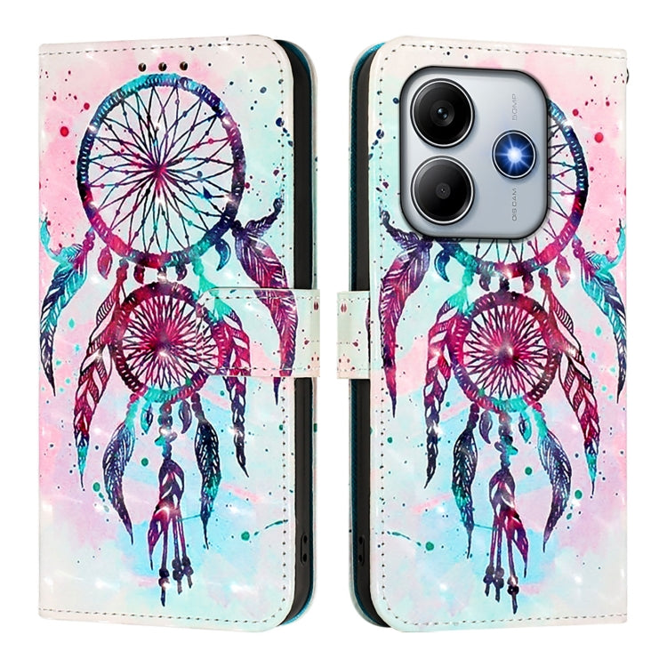 For Redmi Note 14 5G 3D Painting Horizontal Flip Leather Phone Case