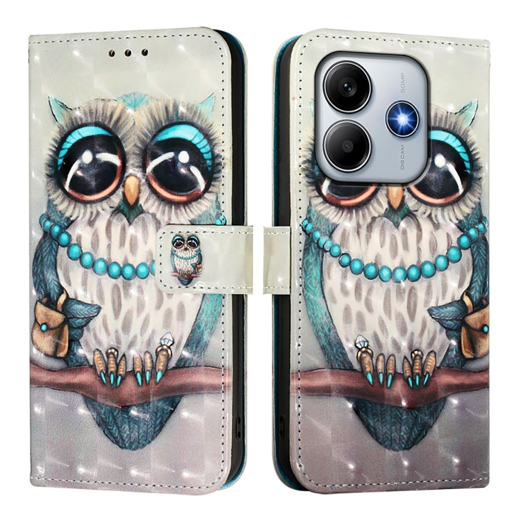 For Redmi Note 14 5G 3D Painting Horizontal Flip Leather Phone Case