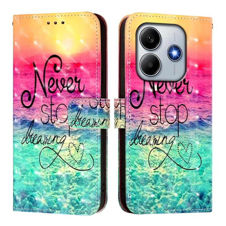 For Redmi Note 14 5G 3D Painting Horizontal Flip Leather Phone Case