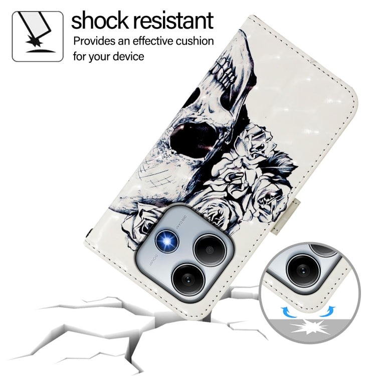 For Redmi Note 14 5G 3D Painting Horizontal Flip Leather Phone Case