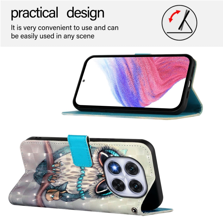 For Redmi Note 14 Pro 5G / 14 Pro+ 5G 3D Painting Horizontal Flip Leather Phone Case