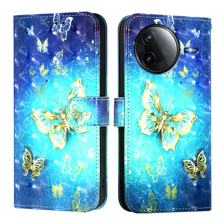 For Redmi K80 / K80 Pro 3D Painting Horizontal Flip Leather Phone Case