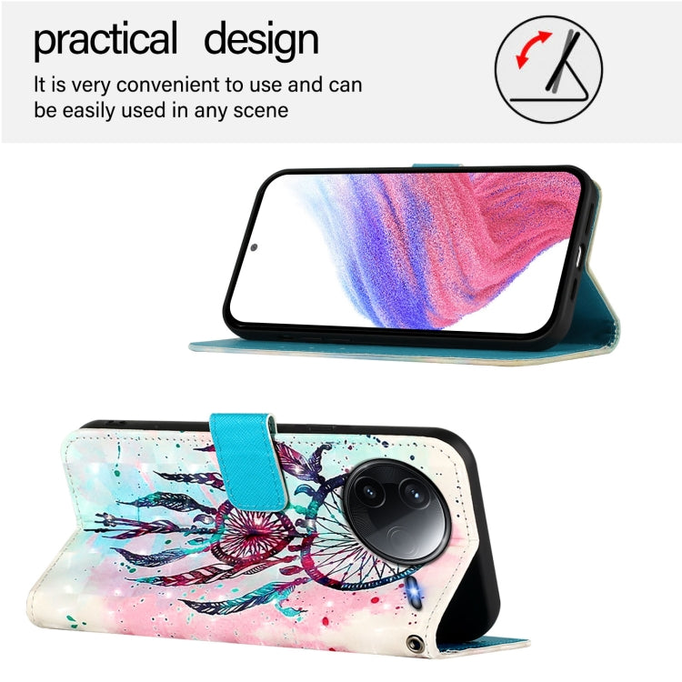 For Redmi K80 / K80 Pro 3D Painting Horizontal Flip Leather Phone Case