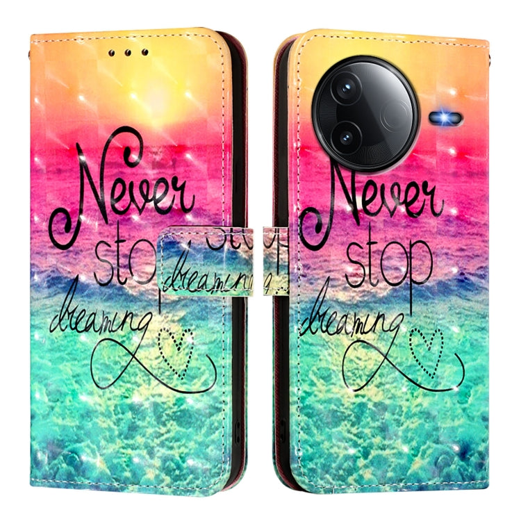 For Redmi K80 / K80 Pro 3D Painting Horizontal Flip Leather Phone Case
