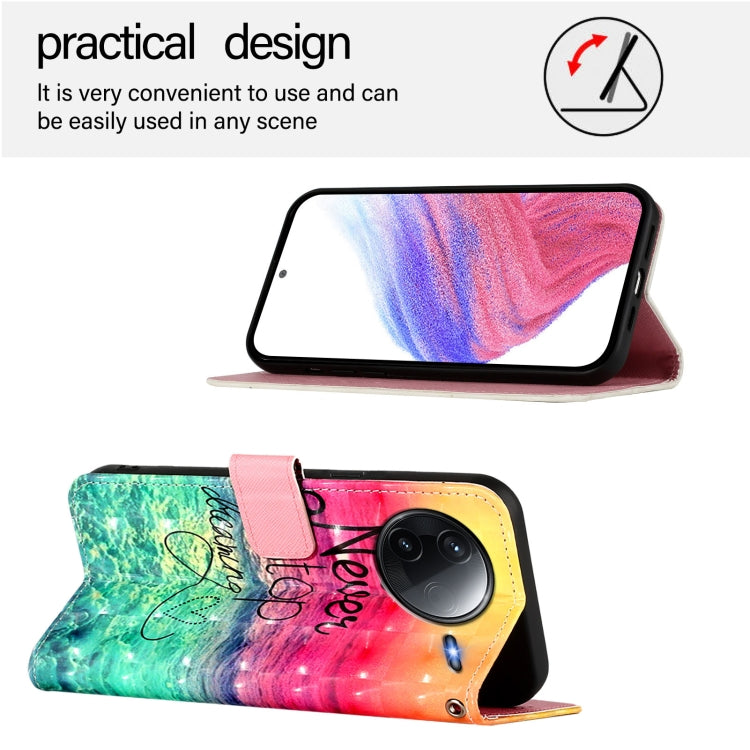 For Redmi K80 / K80 Pro 3D Painting Horizontal Flip Leather Phone Case