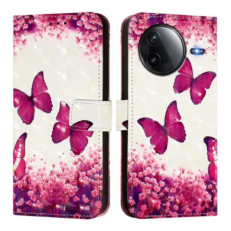 For Redmi K80 / K80 Pro 3D Painting Horizontal Flip Leather Phone Case
