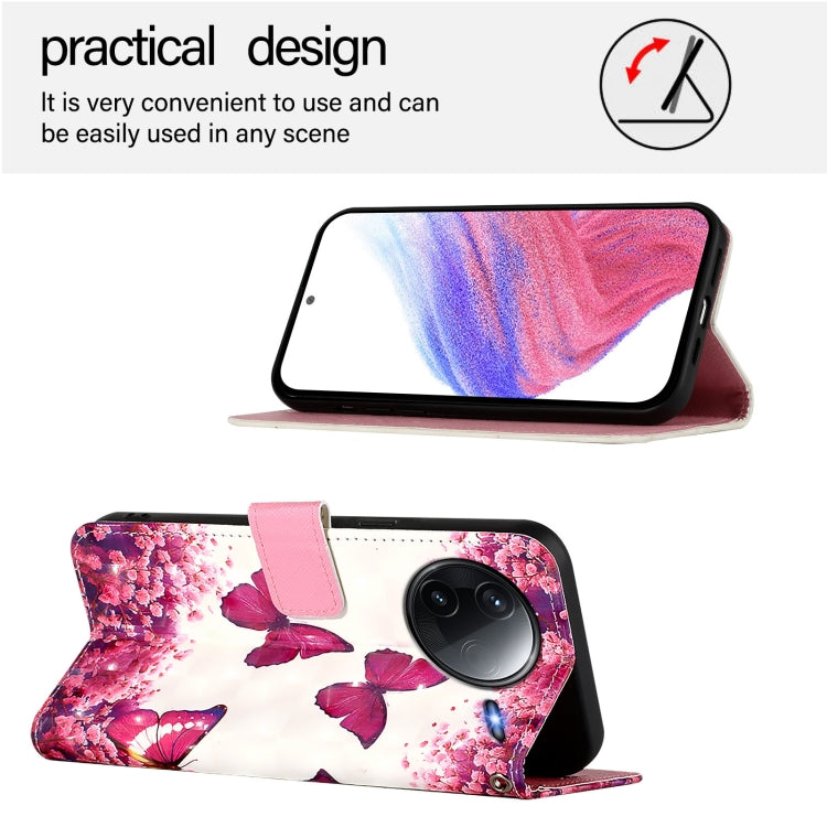 For Redmi K80 / K80 Pro 3D Painting Horizontal Flip Leather Phone Case