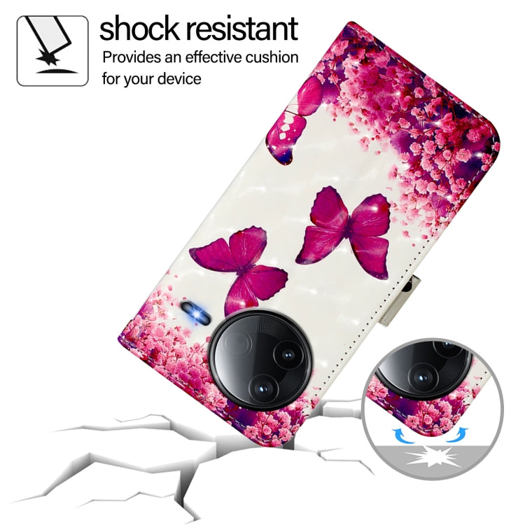 For Redmi K80 / K80 Pro 3D Painting Horizontal Flip Leather Phone Case