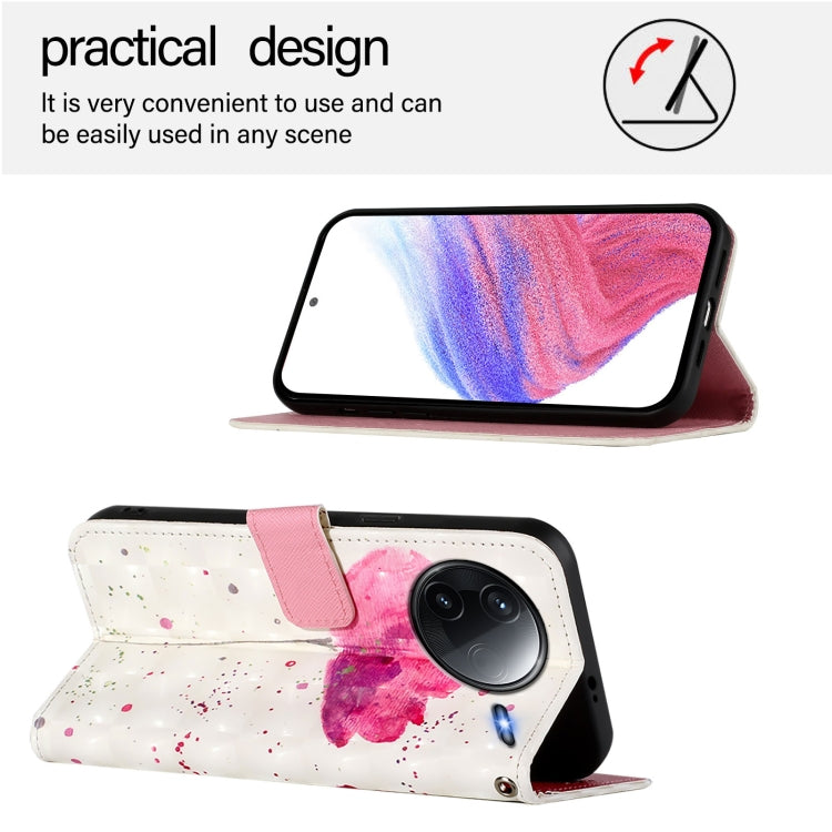 For Redmi K80 / K80 Pro 3D Painting Horizontal Flip Leather Phone Case
