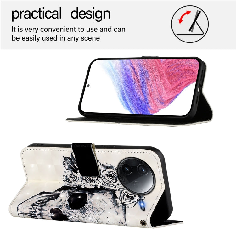 For Redmi K80 / K80 Pro 3D Painting Horizontal Flip Leather Phone Case