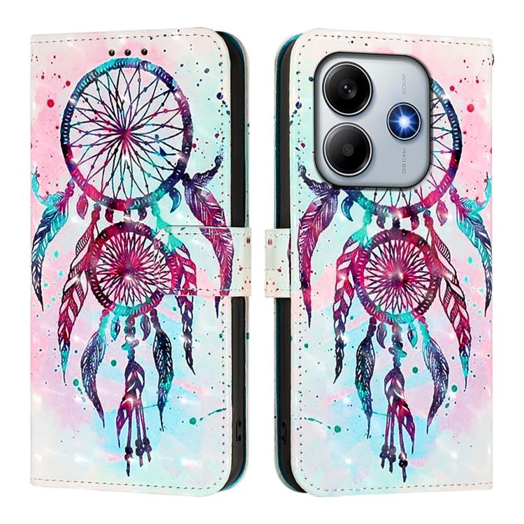 For Redmi Note 14 4G 163.25mm 3D Painting Horizontal Flip Leather Phone Case