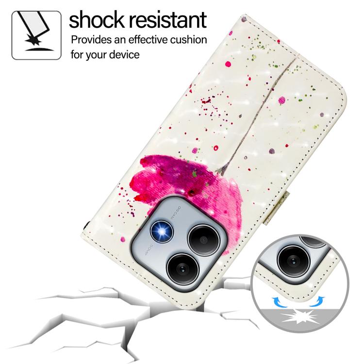 For Redmi Note 14 4G 163.25mm 3D Painting Horizontal Flip Leather Phone Case