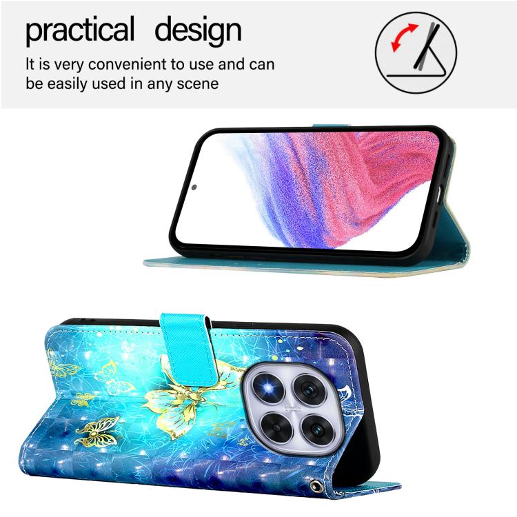 For Redmi Note 14 Pro 4G 3D Painting Horizontal Flip Leather Phone Case