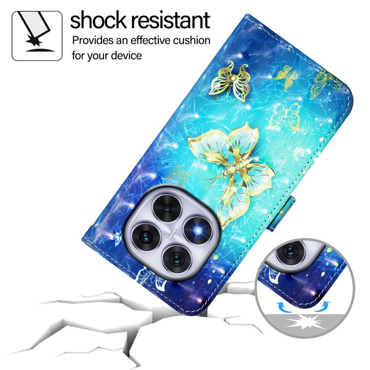 For Redmi Note 14 Pro 4G 3D Painting Horizontal Flip Leather Phone Case