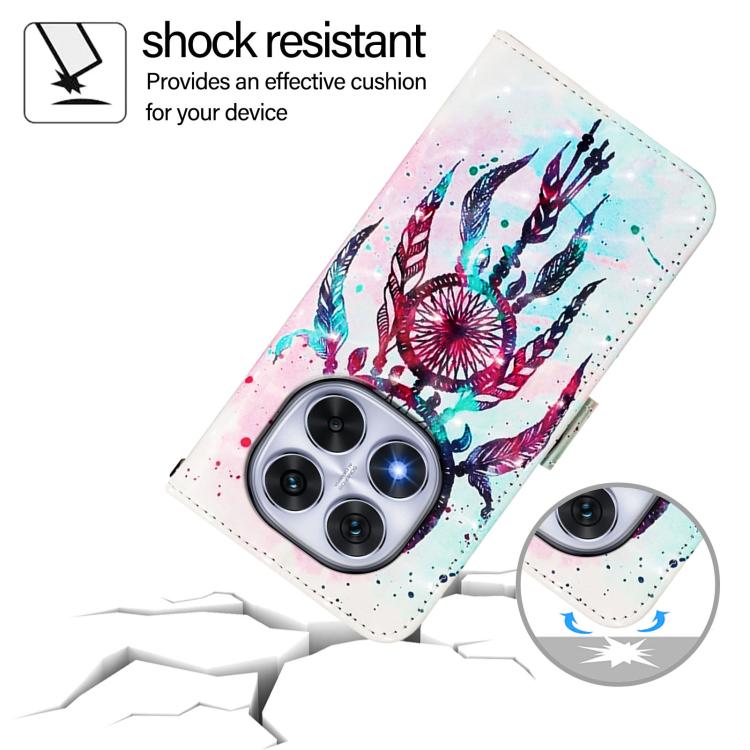 For Redmi Note 14 Pro 4G 3D Painting Horizontal Flip Leather Phone Case