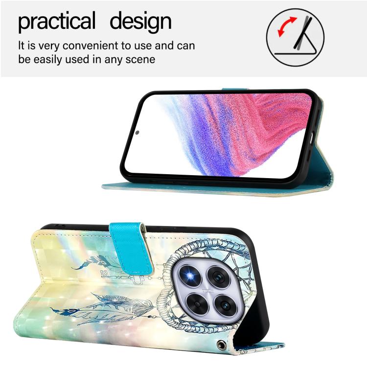 For Redmi Note 14 Pro 4G 3D Painting Horizontal Flip Leather Phone Case