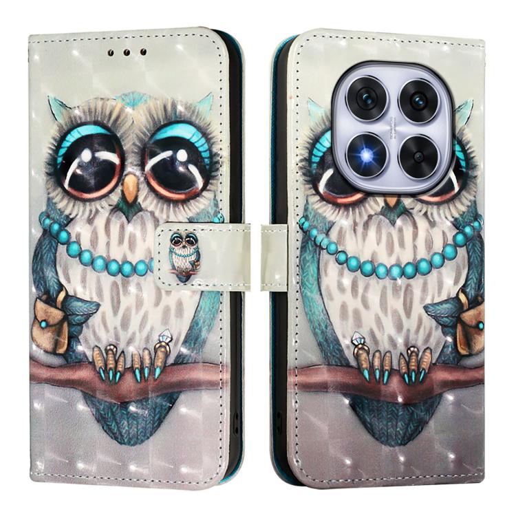 For Redmi Note 14 Pro 4G 3D Painting Horizontal Flip Leather Phone Case