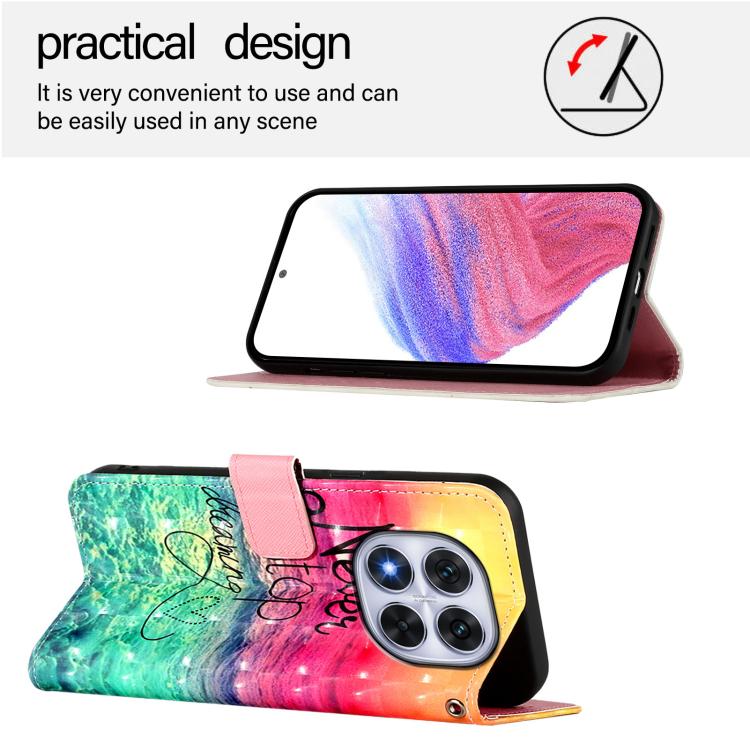 For Redmi Note 14 Pro 4G 3D Painting Horizontal Flip Leather Phone Case