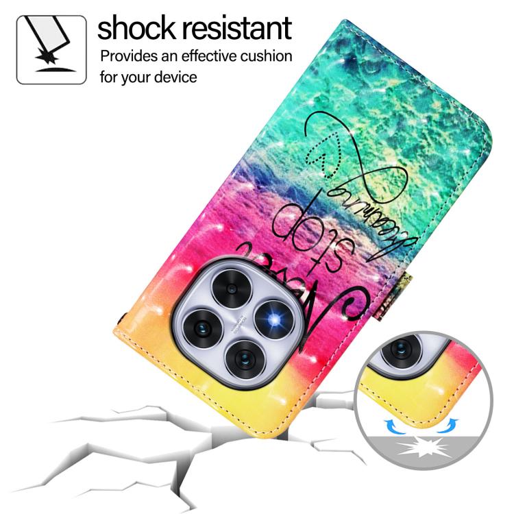 For Redmi Note 14 Pro 4G 3D Painting Horizontal Flip Leather Phone Case
