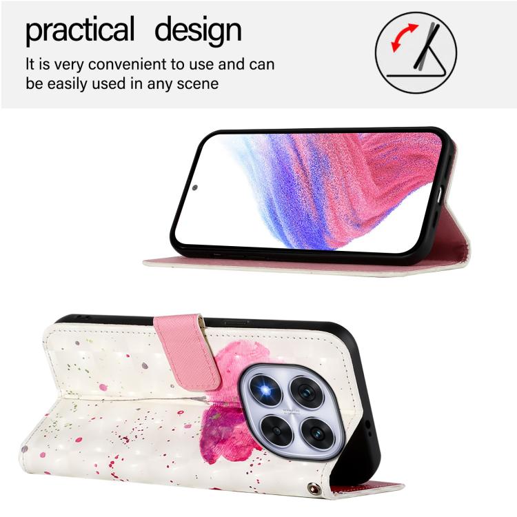 For Redmi Note 14 Pro 4G 3D Painting Horizontal Flip Leather Phone Case