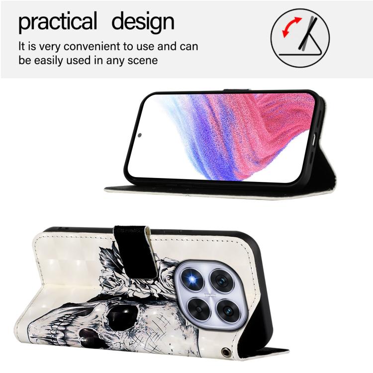 For Redmi Note 14 Pro 4G 3D Painting Horizontal Flip Leather Phone Case