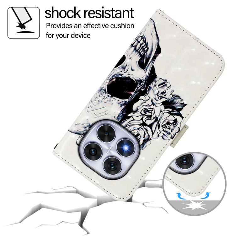 For Redmi Note 14 Pro 4G 3D Painting Horizontal Flip Leather Phone Case