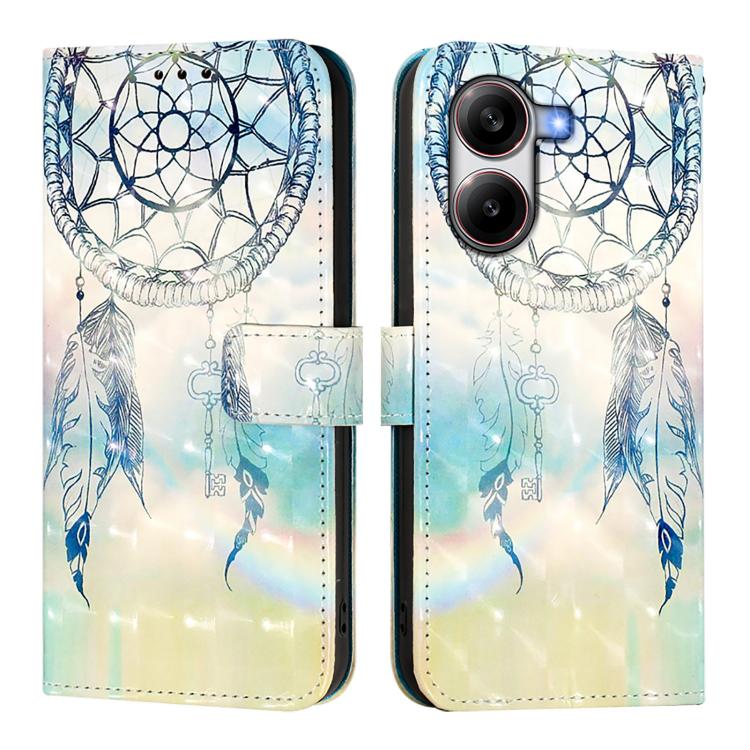 For Redmi Turbo 4 3D Painting Horizontal Flip Leather Phone Case