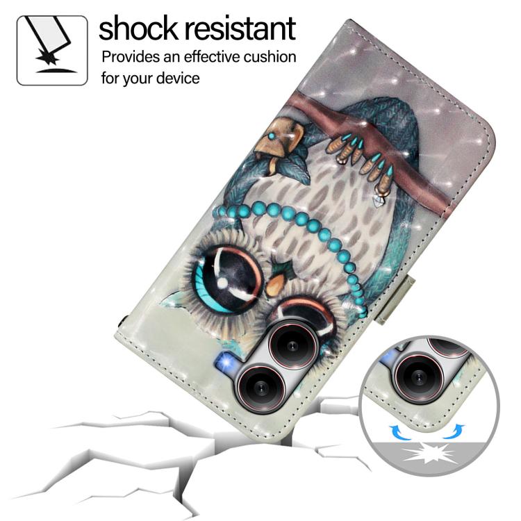 For Redmi Turbo 4 3D Painting Horizontal Flip Leather Phone Case