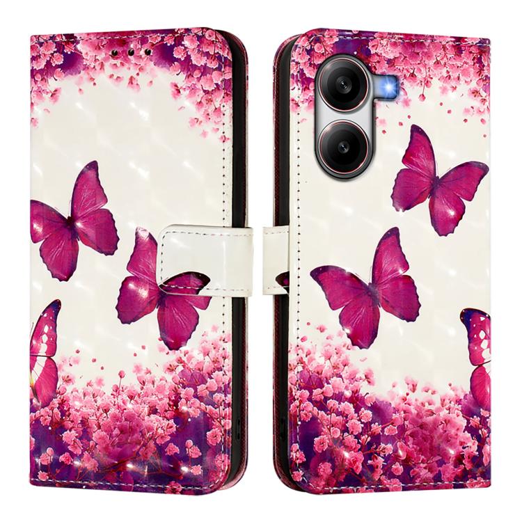 For Redmi Turbo 4 3D Painting Horizontal Flip Leather Phone Case