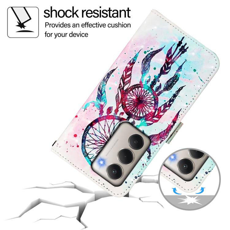 For Redmi 15 5G Global / 15 4G SEA 169mm 3D Painting Horizontal Flip Leather Phone Case