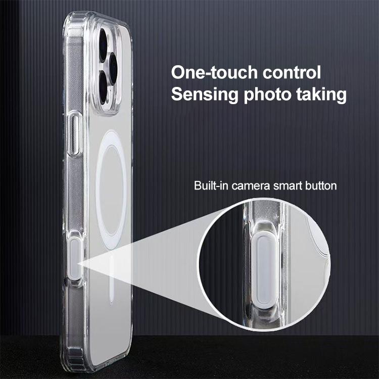 For iPhone 17 Pro Max Camera Control AI Button Full Coverage MagSafe Magnetic Clear Phone Case
