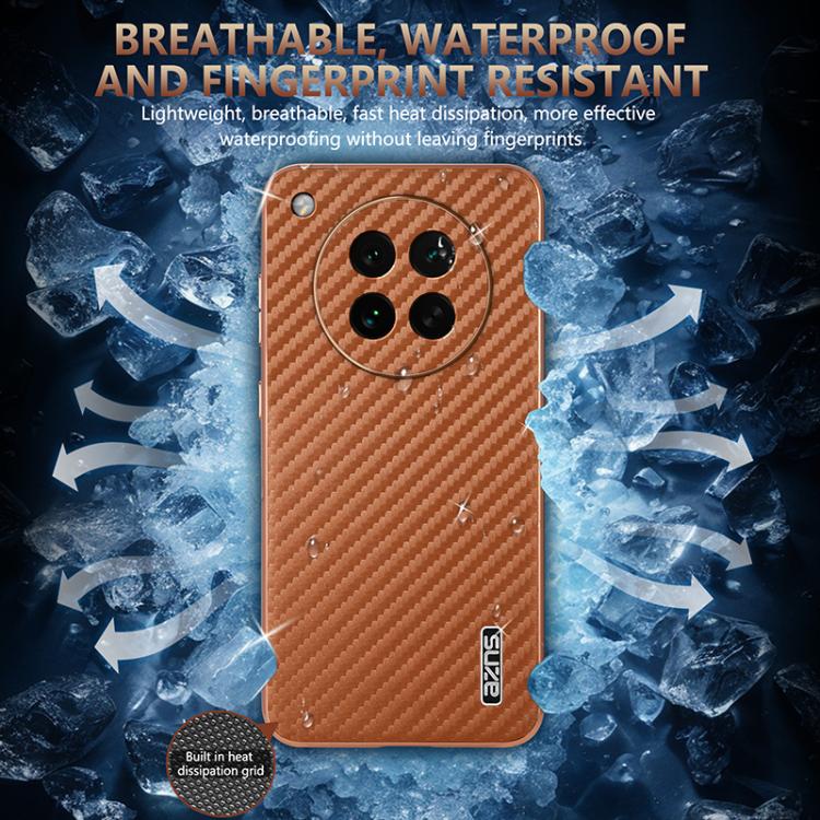 For OPPO Find X8s AZNS Electroplated Edge Carbon Fiber Texture Phone Case