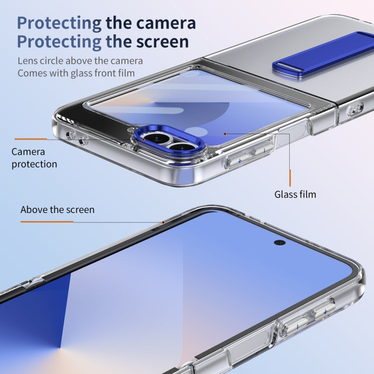 For Samsung Galaxy Z Flip6 / Flip7 FE Ice-Cold Holder PC Hybrid TPU Phone Case