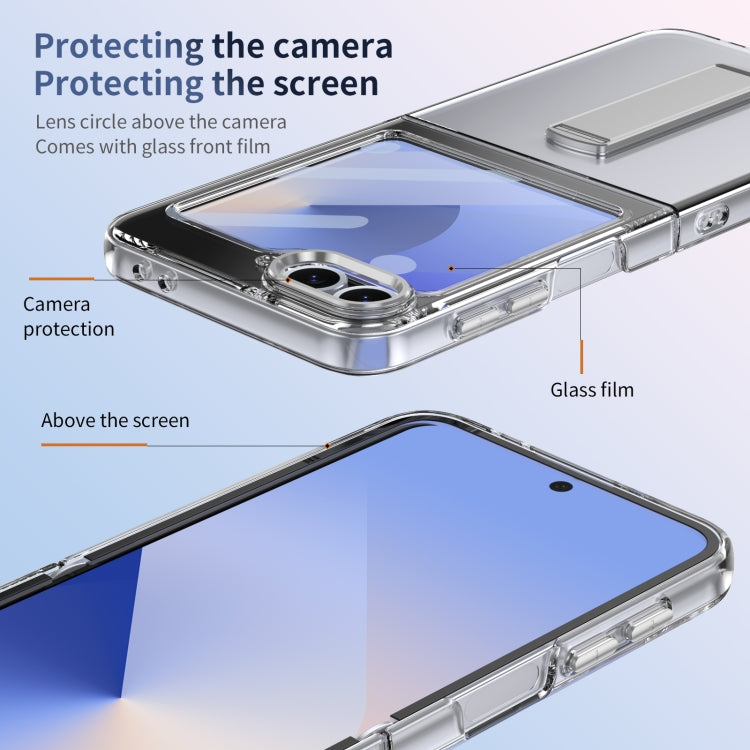 For Samsung Galaxy Z Flip6 / Flip7 FE Ice-Cold Holder PC Hybrid TPU Phone Case