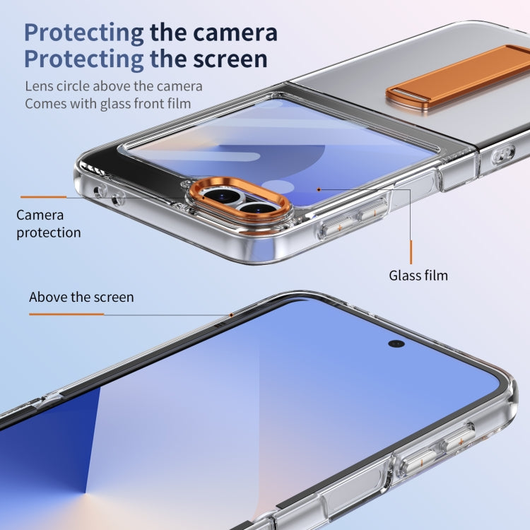 For Samsung Galaxy Z Flip5 Ice-Cold Holder PC Hybrid TPU Phone Case